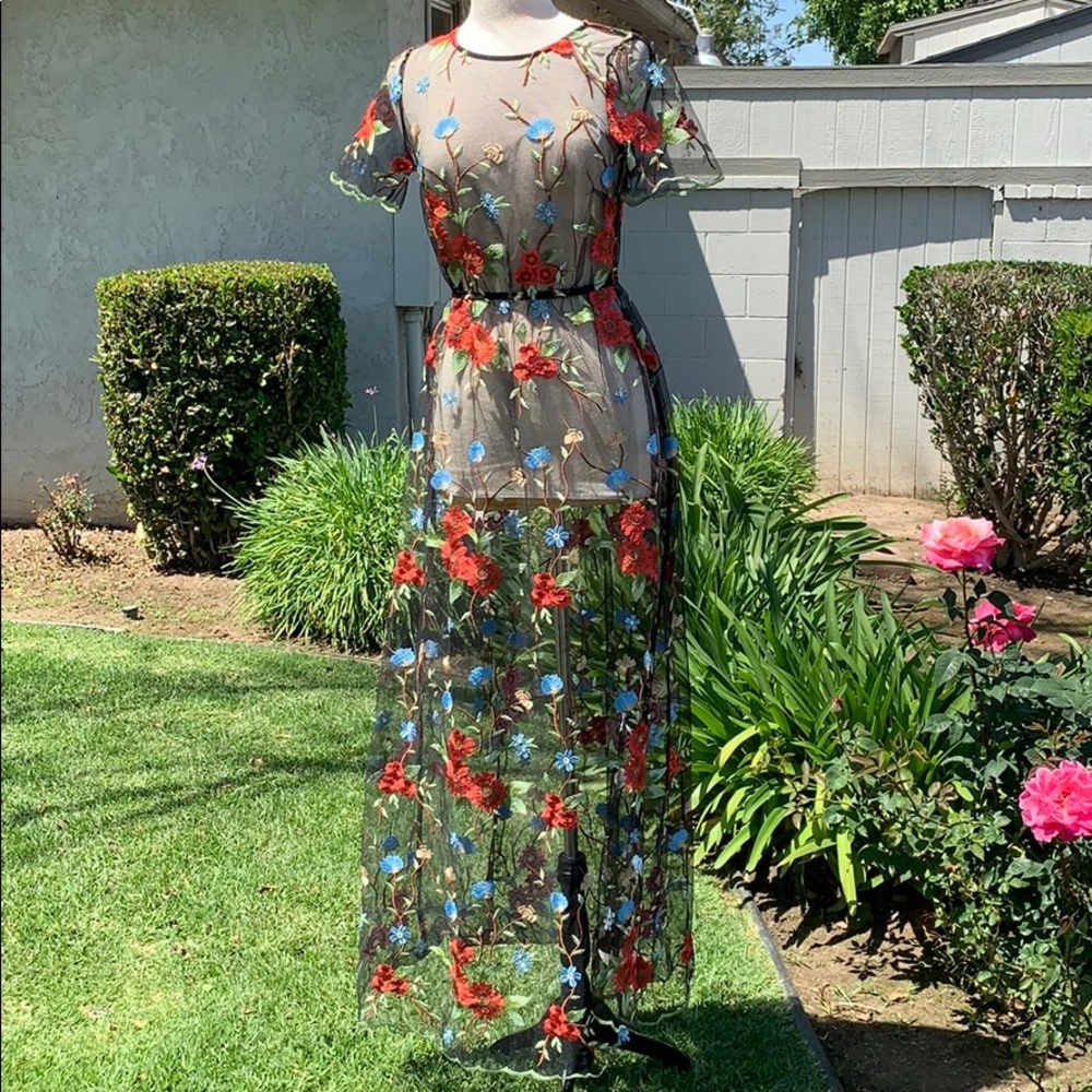 LuLaRoe Deanne II Sheer Maxi Dress/ Cover Up